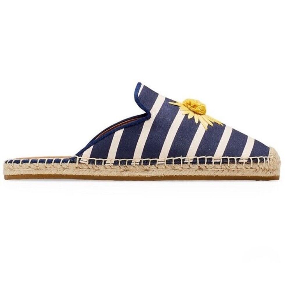 Kate Spade Navy and White Striped Flats - Picture 2 of 9